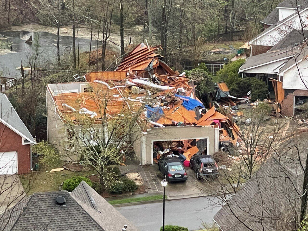 Eagle Point tornado damage